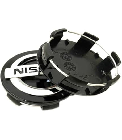 4 Coprimozzo Tappi Nissan Nero Juke Micra Patrol Navara 60mm Compatibile Borchie Ruote