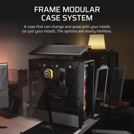 Case per PC - CORSAIR - FRAME 4000D RS ARGB Series - Mid-Tower - 3 ventole ARGB - Nero
