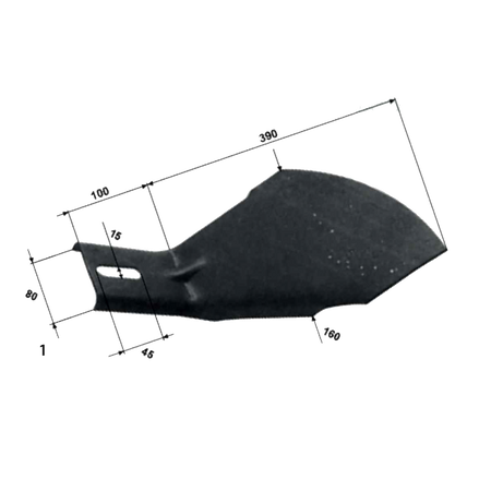 Raschietto per frangizolle sp. 8mm dx