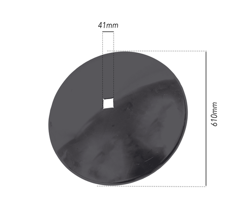 Disco frangizolle liscio Ø 610mm spessore 6mm con foro quadrato da 41mm