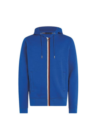 Tommy Hilfiger FELPA SPLIT GLOBAL STRIPE ZIP H00DY da uomo