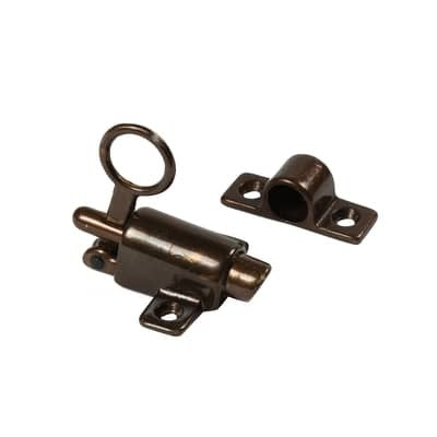Cricchetto Chiavistello Ottone Bronzato Mm75X42X52 A Molla