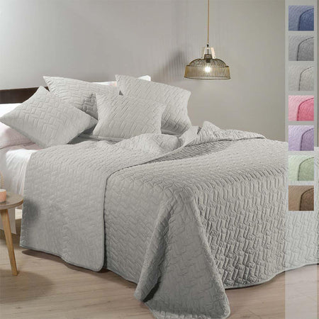 Caleffi Copriletto Trapuntato Double face Tinta Unita Pagoda - Varie Dimensioni - Passarelli Biancheria