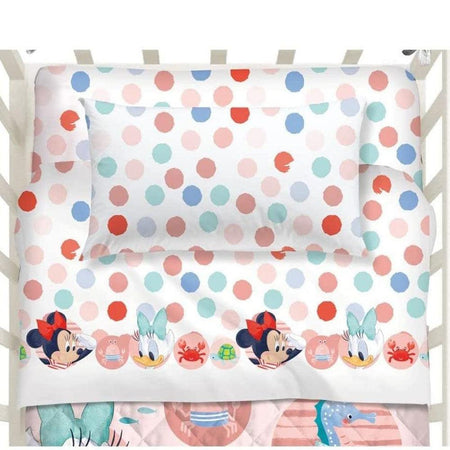Caleffi Baby Completo Lenzuola per Culla con Sbarre Minnie Baby D34 - Passarelli Biancheria