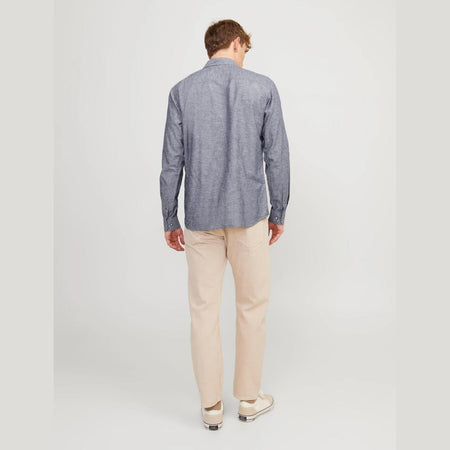 Camicia Jack & Jones Summer Linen Blend faded denim