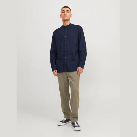 Camicia Jack & Jones Summer Linen Blend navy