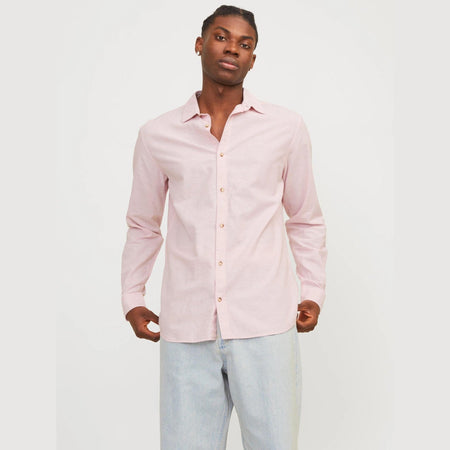 Camicia Jack & Jones Summer Linen Blend pink nectar