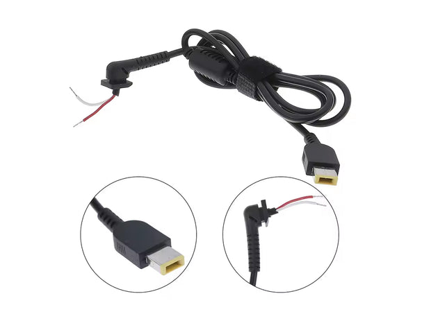 Cavo Ricambio Alimentatore con Connettore Rettangolare Giallo 40x10mm per Laptop PC Lenovo ThinkPad Edge