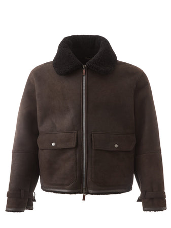 Lardini Giubbino Montone Marrone da uomo