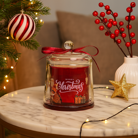 Candela profumata campana con confezione in vetro decorazioni e profumazione per ambienti