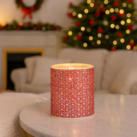 Candela con strass in vetro decorazioni e profumazione per ambienti 380 gr