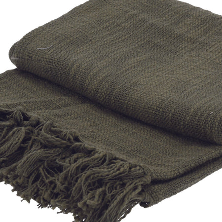 Coperta decorativa leggera morbida con frange in cotone per letto e divano 170 cm