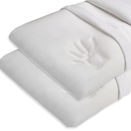 Coppia Cuscini Guanciale 42x72x11 cm in Memory Foam Bianco B48 - Passarelli Biancheria