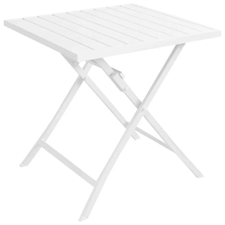Tavolino pieghevole "Copacabana" per esterno e giardino, in alluminio da 70 cm