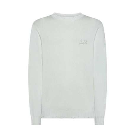 SUN68 maglioni donna sun68 - sweater vintage broken - bianco da uomo