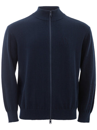 Armani Exchange Maglioncino in Cotone con zip da uomo