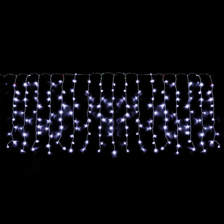 Tenda luminosa 196 led uso esterno luce fredda 6 x h 1 mt