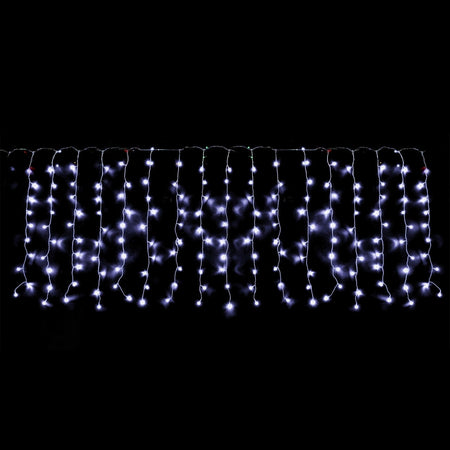 Tenda luminosa cavo Bianco 216 led uso interno ed esterno luce fredda 3,6 x h 120 cm