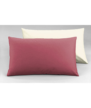 Coppia di federe Set di 2 federe bicolor bifaccia doubleface in cotone copricuscino guanciale letto 50x80 cm made in italy NATURALE/MOSTO