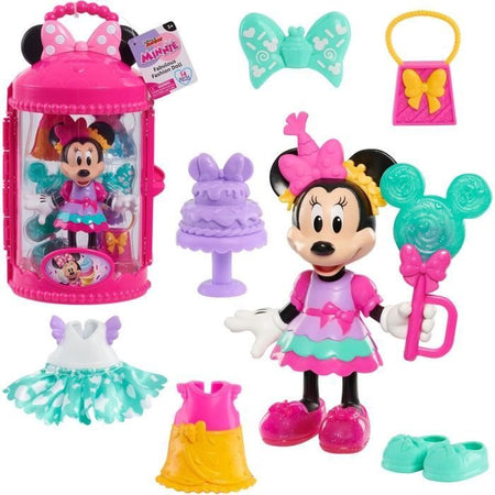 Scatola per bambole - DISNEY MINNIE MOUSE - Figura articolata Sweet Party 15 cm - Con vestiti e accessori