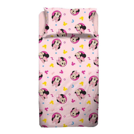 Completo lenzuola letto 1 piazza in cotone disney stampa minnie
