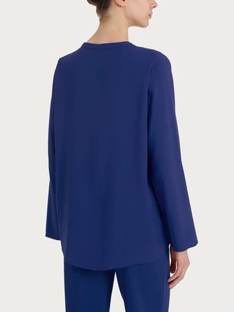 Ragno Camicia con collo alla coreana in EcoSeta DM64SI 2504S38