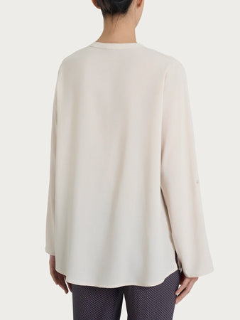 Ragno Camicia con collo alla coreana in EcoSeta DM64SI 2504S38