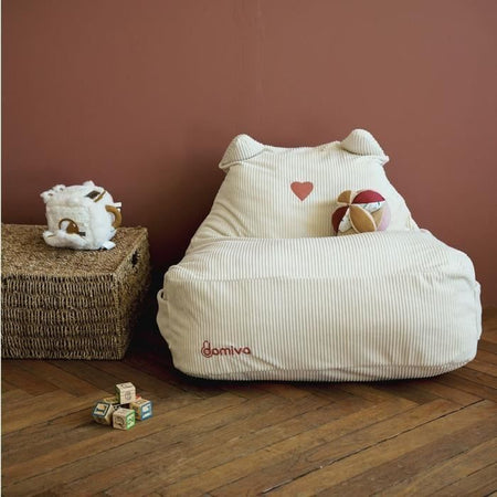Pouf - DOMIVA - Honey Moon - Velluto a coste - Morbido e soffice - Orecchie di gatto