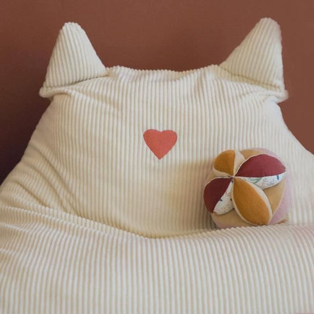 Pouf - DOMIVA - Honey Moon - Velluto a coste - Morbido e soffice - Orecchie di gatto