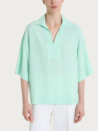 Ragno Blusa con colletto polo in EcoSeta DP33S8 2504S34