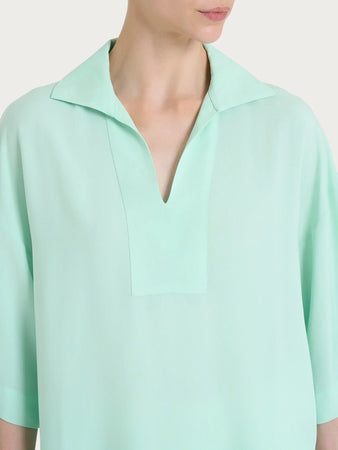 Ragno Blusa con colletto polo in EcoSeta DP33S8 2504S34