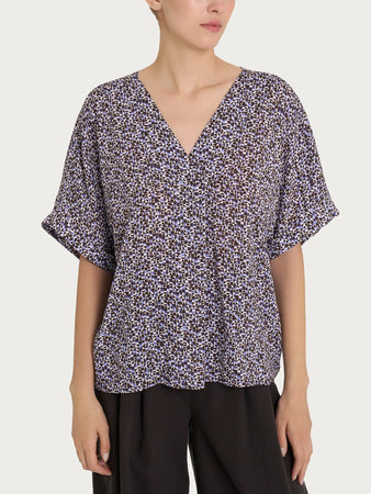 Ragno Blusa con geometric pattern e manica kimono in Ecoseta DQ25SX 2504S30