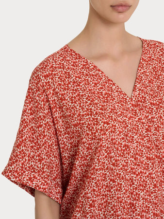 Ragno Blusa con geometric pattern e manica kimono in Ecoseta DQ25SX 2504S30