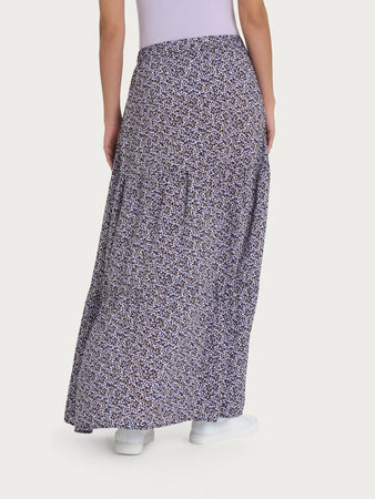 Ragno Gonna lunga con micro geometric pattern in Ecoseta DQ25UG 2504S30