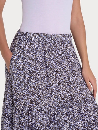 Ragno Gonna lunga con micro geometric pattern in Ecoseta DQ25UG 2504S30