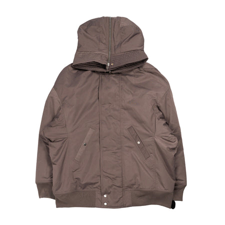 RICK OWENS DRKSHDW Hooded Long Bomber in Dust da uomo