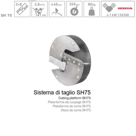 Cippatore Biotrituratore SH75H con motore Honda
