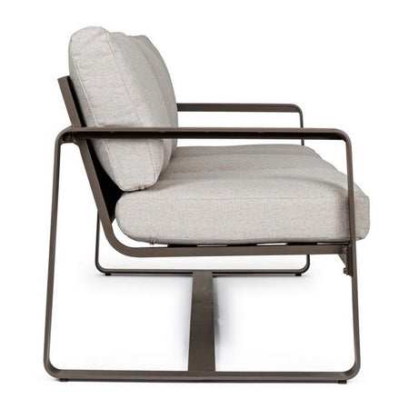 Divano "Merrigan" in alluminio verniciato a polvere da giardino e veranda