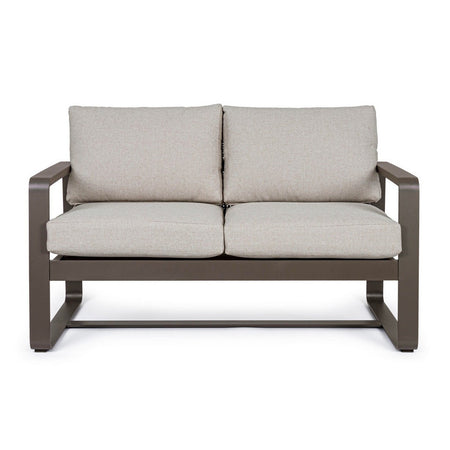 Divano "Merrigan" in alluminio verniciato a polvere da giardino e veranda