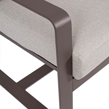 Divano "Merrigan" in alluminio verniciato a polvere da giardino e veranda