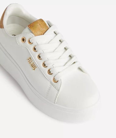 Alviero Martini donna Sneakers zeppate in eco nappa con logo 1ᴬ Classe Bianche