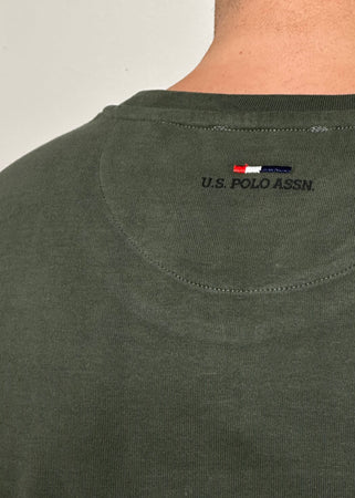 T-shirt manica lunga verde militare