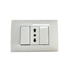 KIT 3 MODULI PRESA BIPASSO 10-16A, COPRIFORO E INTERRUTTORE UNIPOLARE - ElettroWatt.eu