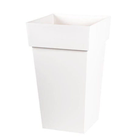 Vaso EDA Tuscany alto quadrato - 39 x 39 x H 65 cm - 62 L - Bianco