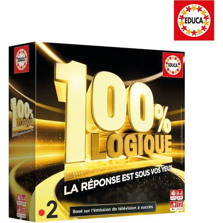 Gioco da tavolo - EDUCA - Logica al 100%: La risposta è davanti ai tuoi occhi - Tratto dalla serie TV per bambini di 8 anni