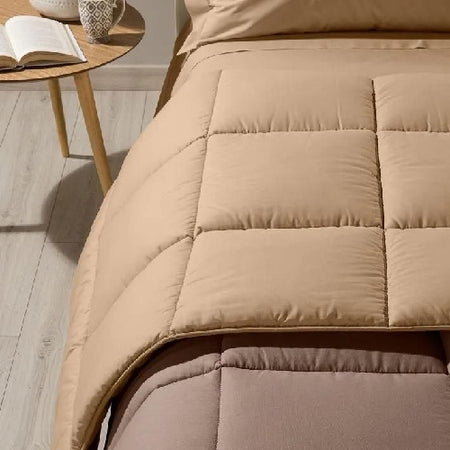 Trapunta matrimoniale invernale Caleffi art.Bicolor colore moka