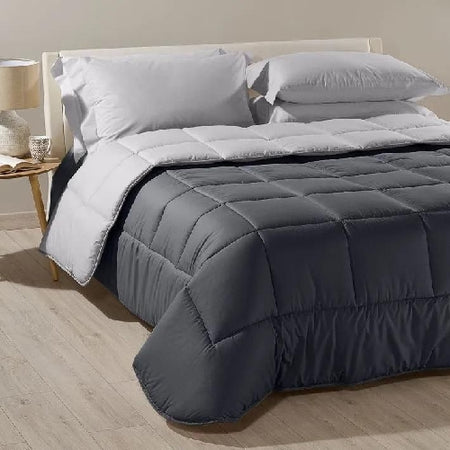 Trapunta singola invernale Caleffi art.Bicolor colore antracite