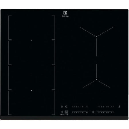 ELECTROLUX EIV654 FLEX - Piano cottura a induzione - 4 fuochi - 4 booster - 7350W - L60 x P52 x H44cm - Rivestimento in vetro - Nero