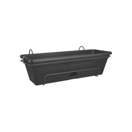 ELHO Balconniere Green Basics Allin1 50 - Esterno e balcone - L 25,7 x P 47,3 x H 16,7 cm - Living nero