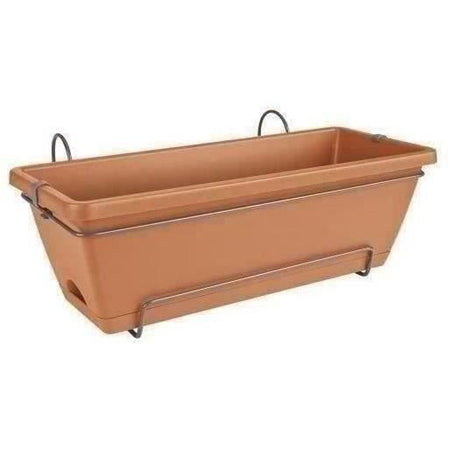 Elho Barcelona Balconiere Allin1 50 - Marrone - L 50 x P 28 x H 19 cm - Balcone esterno - 100% riciclato